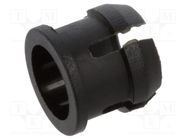 LED holder; 5mm; one-piece; black; UL94V-2; L: 5.8mm; Mat: polyamide BIVAR