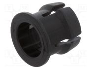 LED holder; 5mm; one-piece; black; UL94V-2; L: 6.3mm; polyamide BIVAR