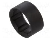 LED holder; 5mm; two-piece; black; UL94V-2; L: 5.8mm; polyamide BIVAR