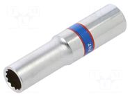 Socket; 12-angles,socket spanner; 7mm; 1/4"; long KING TONY