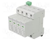 Surge arrester; Type 1+2; Poles: 3+NPE; 50kA; -40÷80°C; IP20 FINDER