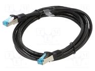 Patch cord; F/UTP; 5e; stranded; Cu; PVC; black; 2m; 26AWG VENTION