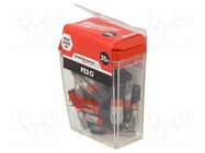 Screwdriver bit; Pozidriv®; PZ3; Overall len: 25mm; 25pcs. Milwaukee