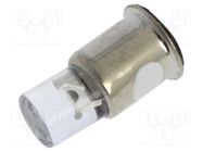 LED lamp; white cold; SX6s; 24÷28VDC; No.of diodes: 1; 5mm MARL