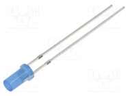 LED; 3mm; blue; 330÷500mcd; 140°; Front: flat; 2.7÷3.4VDC; -30÷85°C OPTOSUPPLY