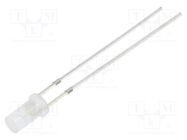 LED; 3mm; white warm; 750÷1120mcd; 140°; Front: flat; 2.7÷3.4V OPTOSUPPLY