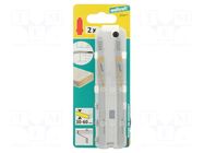 Hacksaw blade-set; wood,chipboard; 2pcs; Holder: T WOLFCRAFT