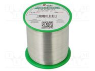 Tin; lead free; Sn96,5Ag3Cu0,5; 0.7mm; 500g; reel; 217÷220°C; 2.5% CYNEL