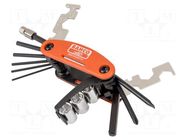 Wrenches set; hex key,spanner; Application: bicycle; Kit: case BAHCO