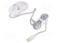 Mouse; white; USB A; optical,wired; 1.8m; No.of butt: 7 SAVIO