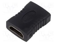 Adapter; HDMI 1.4; HDMI socket,both sides; black SAVIO