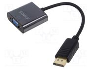 Converter; DisplayPort 1.1; 0.2m; black; Support: 1080p,FullHD SAVIO