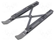 Stand; 15.6"; grey; aluminium,rubber; 240x160x150mm; foldable SAVIO