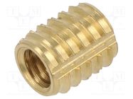 Threaded insert; brass; M5; L: 8.4mm; Features: duroplast; TRISERT® TAPPEX