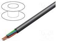 Wire: loudspeaker cable; 4x11AWG; stranded; OFC; black; unshielded TASKER