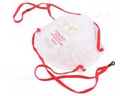 Dust respirator; FFP2 NR D; disposable,with valve; 10pcs. Milwaukee