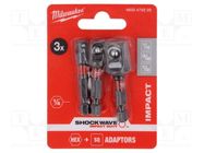 Kit: adapter; 3pcs. Milwaukee