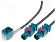 Cable; Fakra socket,Fakra plug x2; 0.25m; Car brand: VW 4CARMEDIA