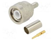 Connector: TNC; plug; male; straight; 50Ω; crimped; for cable; PTFE AMPHENOL RF