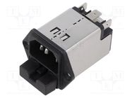 Connector: AC supply; socket; male; 6A; 250VAC; IEC 60320; C14 (E) SCHURTER