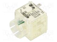 Contact block; -30÷70°C; IP00; Contacts: NO; DC load @R: 2A/24VDC SCHLEGEL