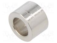 Spacer sleeve; 7mm; cylindrical; brass; nickel; Out.diam: 10mm 