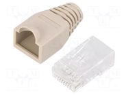 Connector: RJ45; plug; Cat: 6a; gold-plated; 8p8c; for cable; male LOGILINK