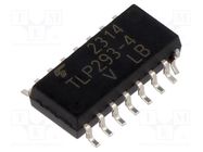 Optocoupler; SMD; Ch: 4; Uinsul: 3.75kV; Uce: 80V; SO16; 50mA 