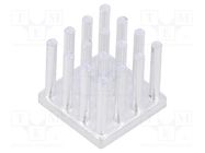 Heatsink: extruded; grilled; natural; L: 14mm; W: 14mm; H: 12.5mm 