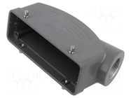 Enclosure for connectors: HDC; size 24B; for cable; angled; M25 MOLEX