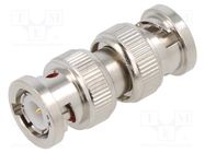 Adapter; BNC male,both sides; Insulation: POM; 50Ω; Mat: brass AMPHENOL RF