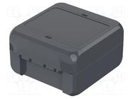 Enclosure: multipurpose; X: 80mm; Y: 89mm; Z: 47mm; BOCUBE; graphite BOPLA