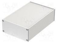 Enclosure: with panel; Filotec; X: 105mm; Y: 160mm; Z: 48mm; natural BOPLA