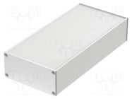 Enclosure: with panel; Filotec; X: 105mm; Y: 220mm; Z: 48mm; natural BOPLA