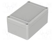 Enclosure: multipurpose; X: 80mm; Y: 120mm; Z: 57mm; EUROMAS II; grey BOPLA