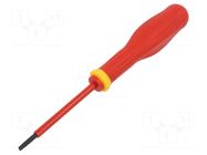 Screwdriver: insulated; slot; 3.5x0.6mm; Blade length: 75mm; 1kVAC FACOM