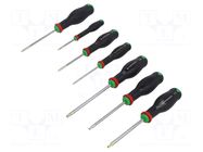 Kit: screwdrivers; Torx®; TX08,TX10,TX15,TX20,TX25,TX27,TX30 FACOM