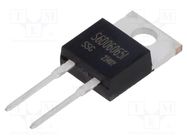 Diode: Schottky rectifying; SiC; THT; 650V; 6A; 88W; TO220ISO; tube SMC DIODE SOLUTIONS