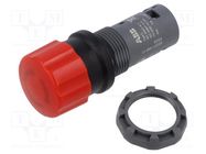 Switch: emergency stop; 22mm; Stabl.pos: 2; NC + NO; red; Pos: 2 ABB