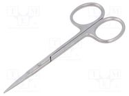 Scissors; for precision works; 110mm; Material: stainless steel IDEAL-TEK