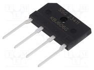 Bridge rectifier: single-phase; Urmax: 600V; If: 6A; Ifsm: 150A SMC DIODE SOLUTIONS