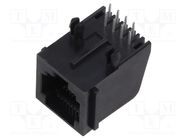 Connector: RJ45; socket; PIN: 8; Layout: 8p8c; THT; angled GCT