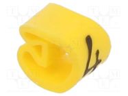 Markers; Marking: 4; 2.5÷5mm; PVC; yellow; -30÷60°C; leaded; PA-1 PARTEX