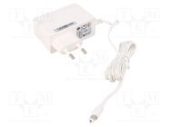 Power supply: switching; mains,plug; 24VDC; 1A; 24W; Plug: EU; white POS