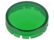 Actuator lens; RONTRON-R-JUWEL; transparent,green; Ø19.7mm SCHLEGEL