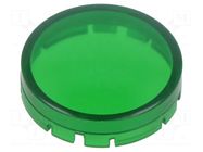 Actuator lens; RONTRON-R-JUWEL; transparent,green; Ø19.7mm SCHLEGEL