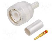 Connector: TNC; plug; male; straight; 50Ω; soldering,crimped; PTFE AMPHENOL RF