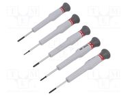 Kit: screwdrivers; precision; Phillips,slot; 5pcs. FACOM