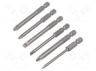 Kit: screwdriver bits; PlusMinus cross PZ-type,Phillips,slot FELO