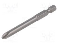 Screwdriver bit; Phillips; PH2; Overall len: 70mm FELO